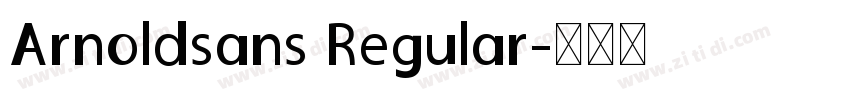 Arnoldsans Regular字体转换